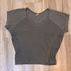 ❤️ Splendid Dark Gray Oversize V-neck Tee